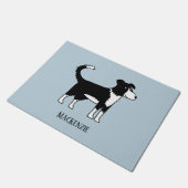 Cute Border Collie Sheepdog Blue Deurmat (Schuin)