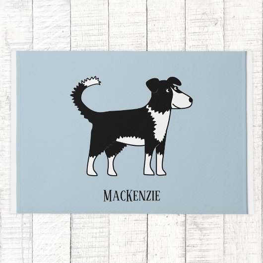 Cute Border Collie Sheepdog Blue Deurmat