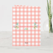 Cute Bos Herten Walsen Rood Gingham Feestje (Achterkant)