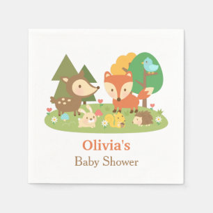 Cute Bosdier Baby Shower Feest Benodigdheden Servet