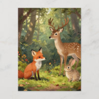 Cute Bosdieren Bos Scene
