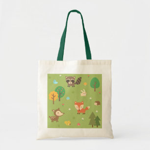 Cute bosdierpatroon voor kinderen tote bag