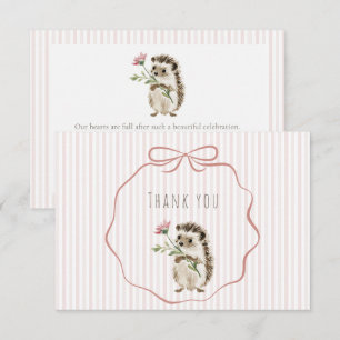 Cute Bosegel Hedendaagse Aquarel Meisje Baby Showe Bedankkaart