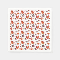 Cute Bosgronds Eekhoorn Herfst Patroon