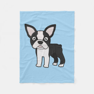Cute Boston Terrier Fleece Deken