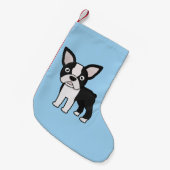 Cute Boston Terrier Kleine Kerstsok (Voorkant (Hangend))