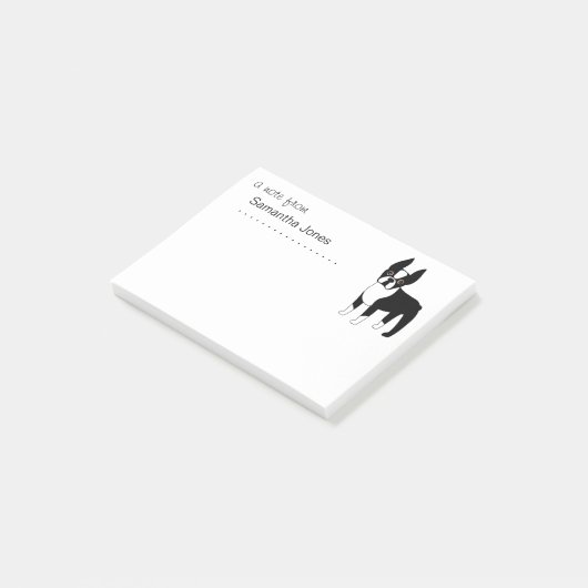 Cute Boston Terrier Post-it® Notes (Schuin)