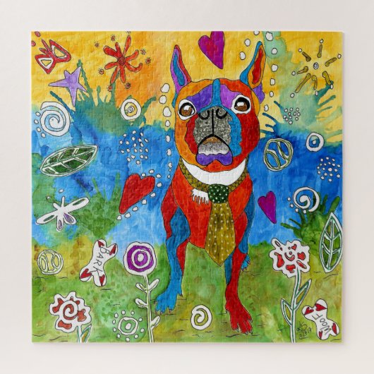 Cute Boston Terrier Puzzle - 520 stuks Legpuzzel (Verticaal)