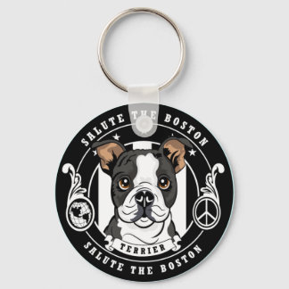 Cute Boston Terrier Sleutelhanger