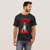 Cute Boston Terrier Valentijn Hart Umbrella Love T-shirt (Voorkant volledig)