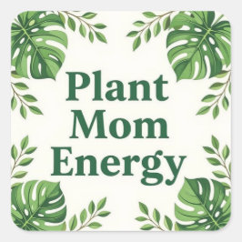 Cute Botanical Designs for Plant Moms Vierkante Sticker