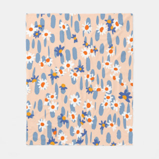 Cute botanische naadloze patronen. Kleine daisies  Fleece Deken