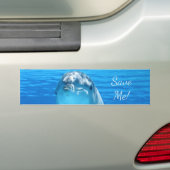 Cute Bottlenose Dolphin onderwater Bumpersticker (Op auto)