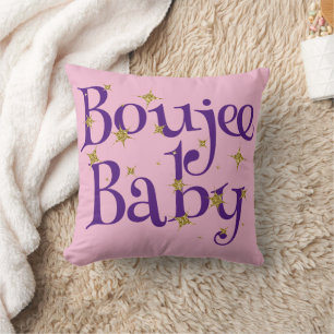 Cute Boujee Baby Paars & Roze Kussen