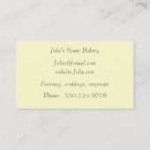 Cute boulangerie Carte de visite (Dos)