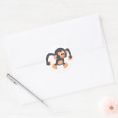 Cute Bouncy Cartoon Chimpanzee Sticker (Envelop)