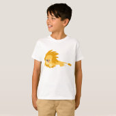 Cute Bouncy Cartoon Lion Children T-Shirt (Voorkant volledig)
