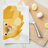 Cute Bouncy Cartoon Lion Kitchen Towel Theedoek (Quarter Fold)