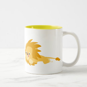 Cute Bouncy Cartoon Lion Mok