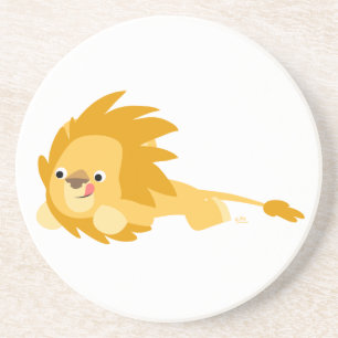 Cute Bouncy Cartoon Lion Onderzetter
