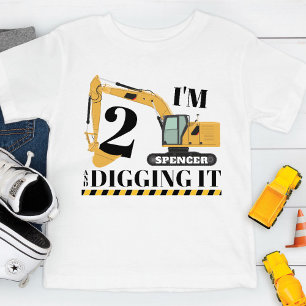 Cute Bouw Graaf Truck 2e Verjaardagsfeestje Kinder Shirts