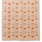 Cute Bow Automne Motif rideau de douche (Devant)