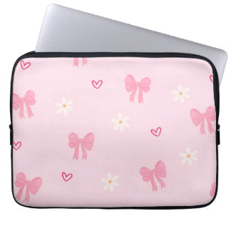 “Cute Bow Bloem Hart laptop tas 🎀🌸