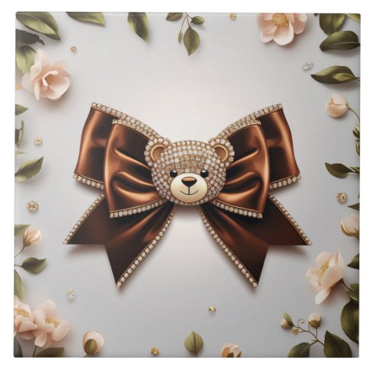Cute bow Ceramic Tile Tegeltje (Voorkant)