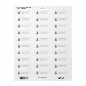 Cute Bow Christmas Tree Return Address label (Full Sheet)
