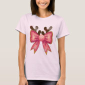 cute bow design T-shirt for girls (Devant)