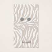 Cute Bow Earning Display Card-Zebra Visitekaartje (Achterkant)