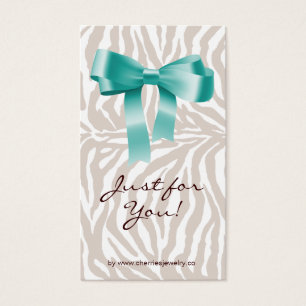 Cute Bow Earring Carte d'affichage Zebra