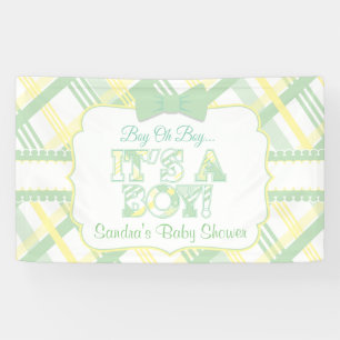 Cute Bow-stropdas, een jongen, Baby shower Spandoek