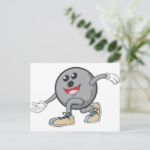 Cute Bowling Ball Player Briefkaart (Staand voorkant)