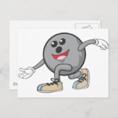 Cute Bowling Ball Player Briefkaart (Voorkant / Achterkant)