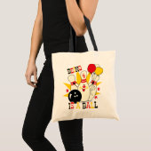 Cute Bowling Pin Birthday Canvas tas (Voorkant (product))