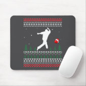 Cute Bowling Player Santa Claus Hat Ugly Christmas Muismat (Met muis)