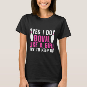 Cute Bowling voor vrouwen Bowler Spare me Ladie T-shirt
