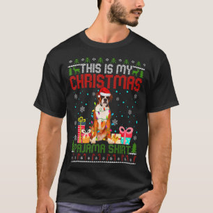 Cute Boxer Dit is mijn kerstpajama T-shirt