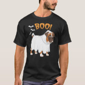Cute Boxer Dog Dressed Ghost Halloween Funny Boo T-shirt (Voorkant)
