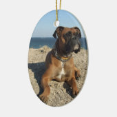 Cute Boxer Dog Ornament (Links)
