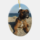 Cute Boxer Dog Ornament (Achterkant)