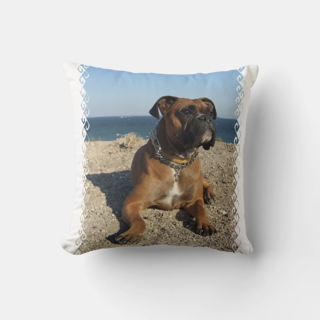 Cute Boxer Dog Pillow Kussen (Voorkant)