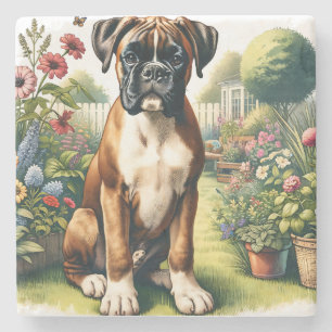 Cute Boxer Dog Stenen Onderzetter