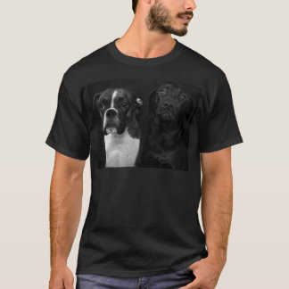 Cute Boxer en Black Lab T-shirt