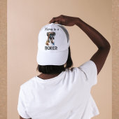 Cute Boxer Mama Brown personalize Trucker Pet