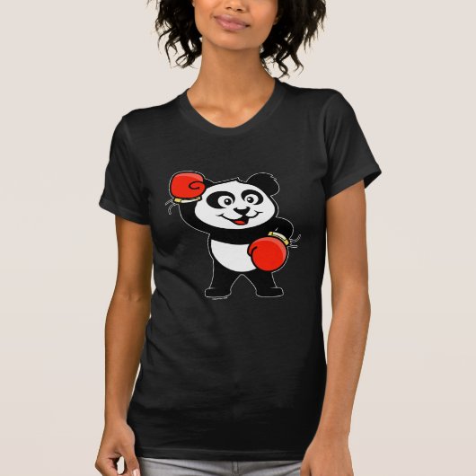 Cute Boxing Panda T-shirt (Voorkant)