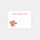 Cute Boxing Squirrel Funny Post-it® Notes (Voorkant)