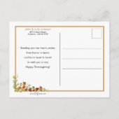 Cute  Boy met Turkey Briefkaart (Achterkant)