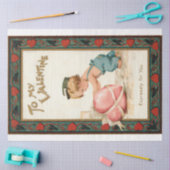 Cute Boy met Valentijn Heart Tissuepapier (Craft)